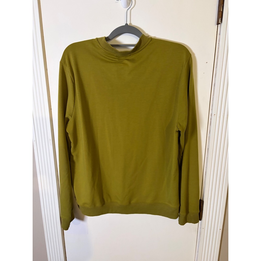 All in Motion Olive Green Crewneck Sweatshirt Womens Large Performance Pullover - Picture 4 of 6